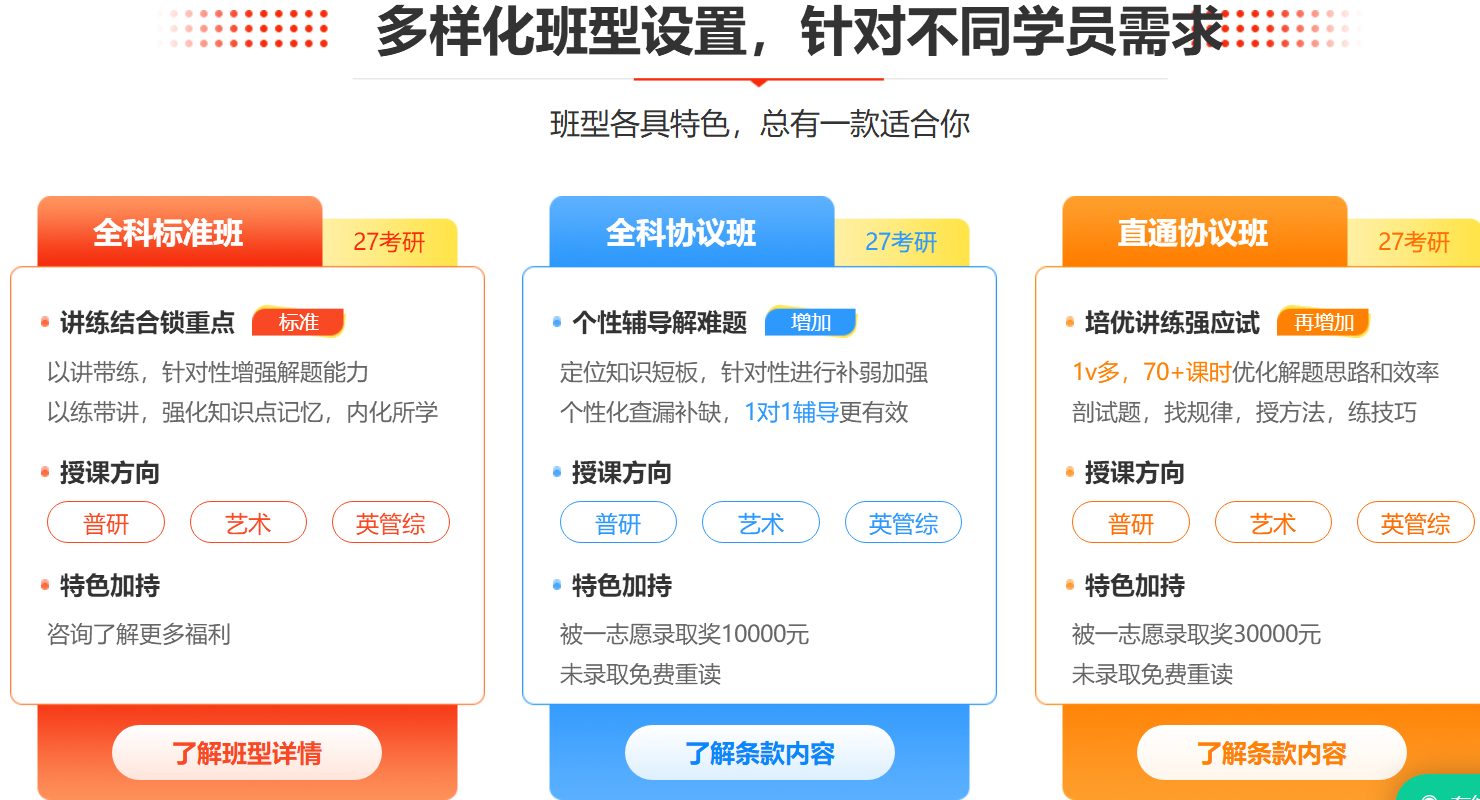 中公考研全年集训营