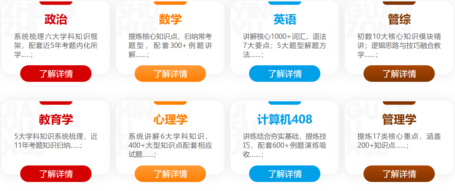 中公考研在职考研课程