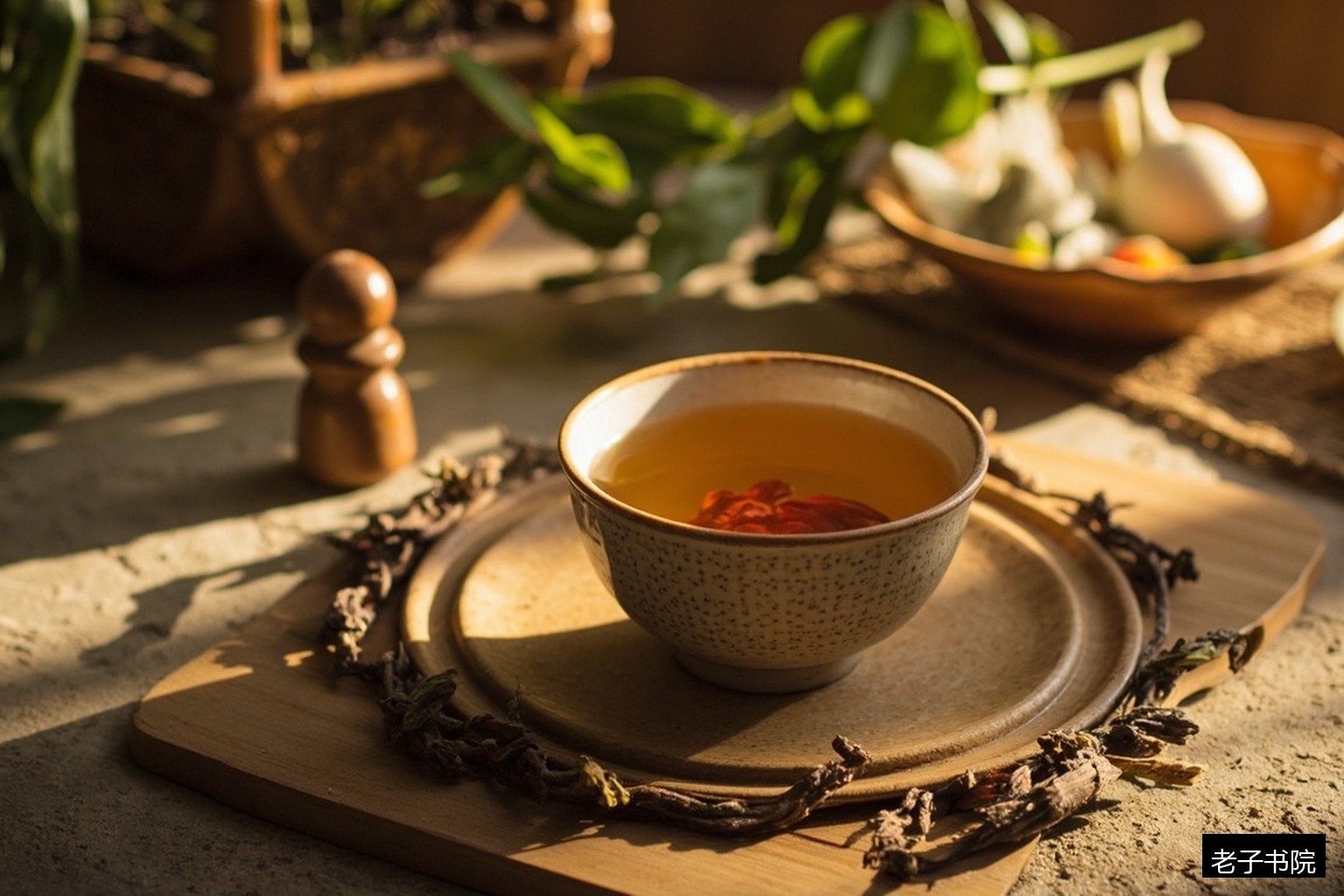 养生茶盏药膳食材