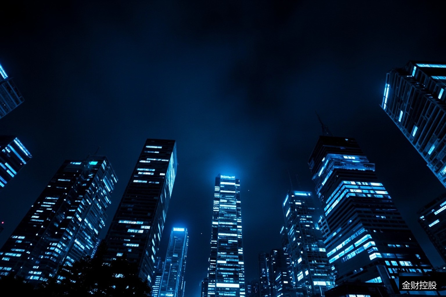 金融区摩天大楼夜景 金融区摩天大楼夜景