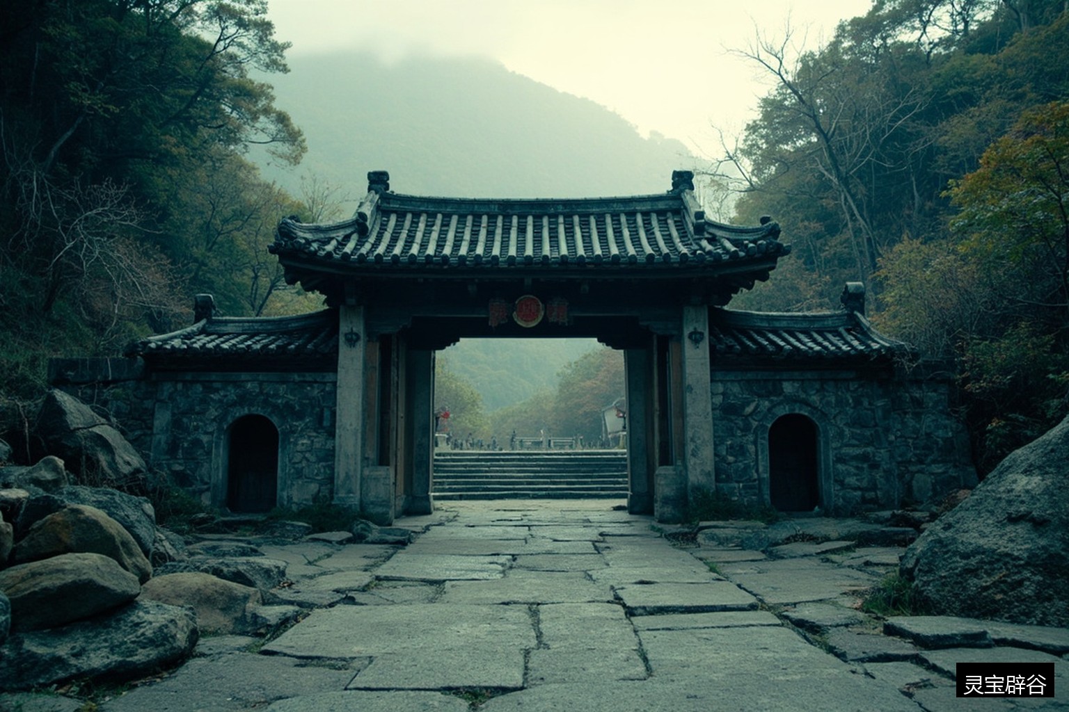 道观山门石阶 道观山门石阶